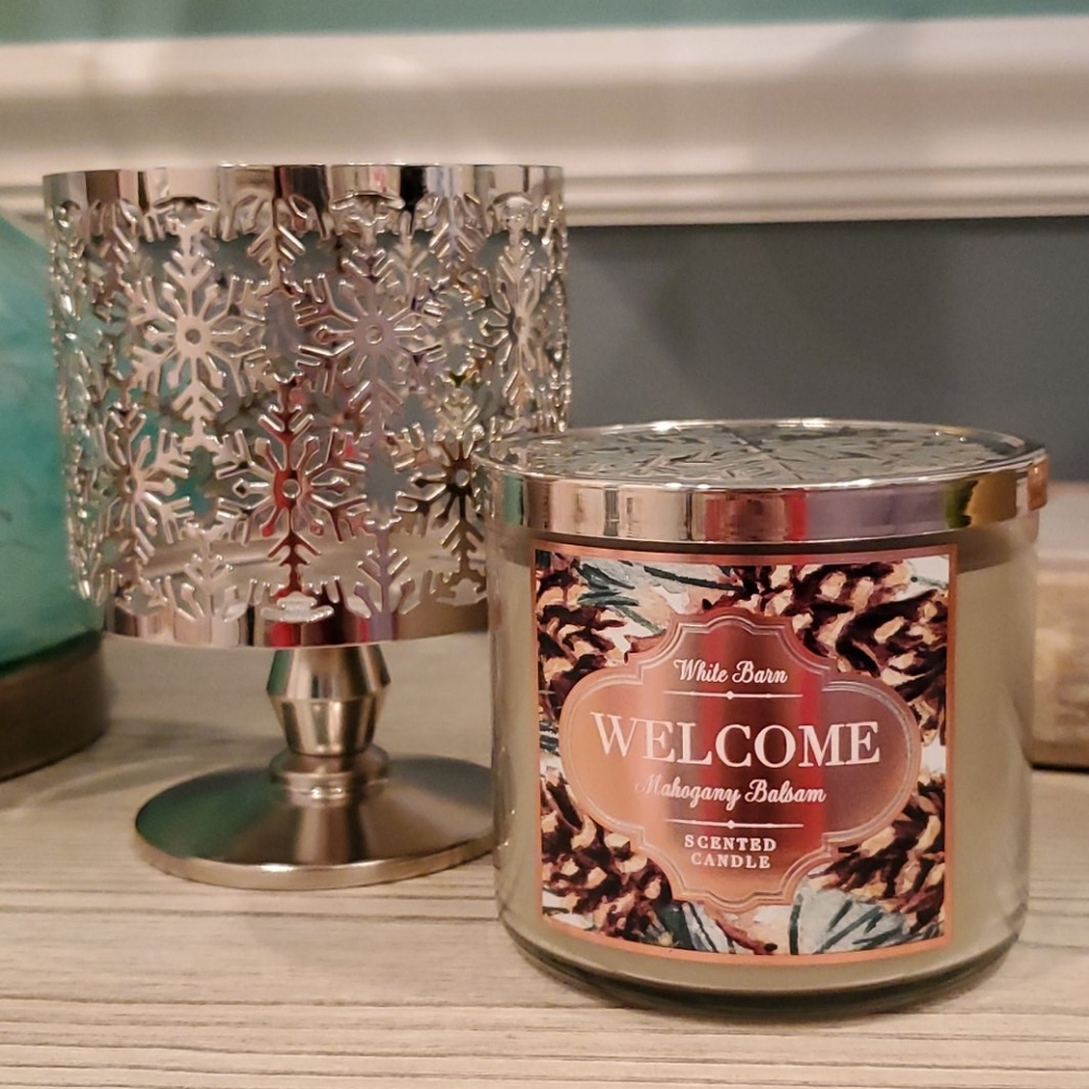 Bath and Body Works Candle and Holder